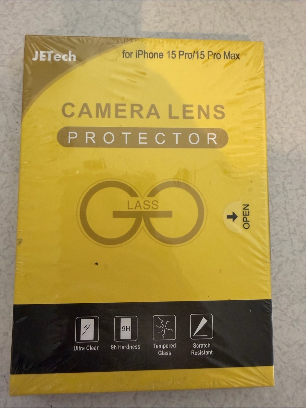 JETech Camera Lens Protector for iPhone 15 Pro / 15 Pro Max - Yellow